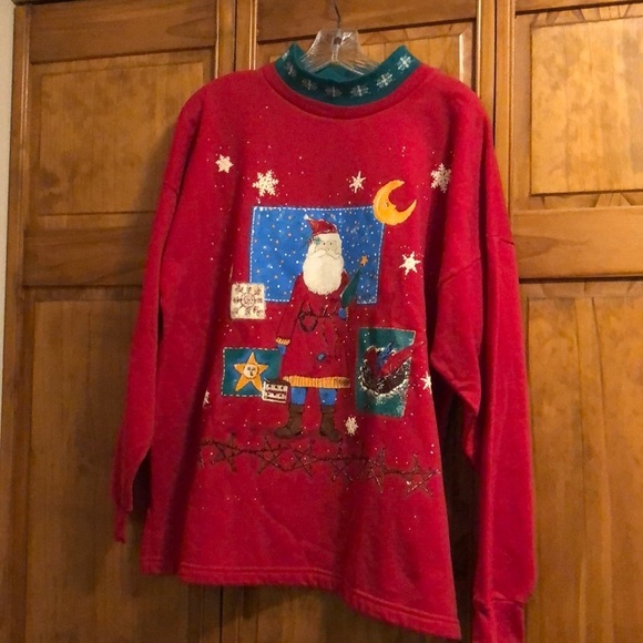Holiday Time Santa Turtleneck Sweatshirt 18/20 - Picture 1 of 4